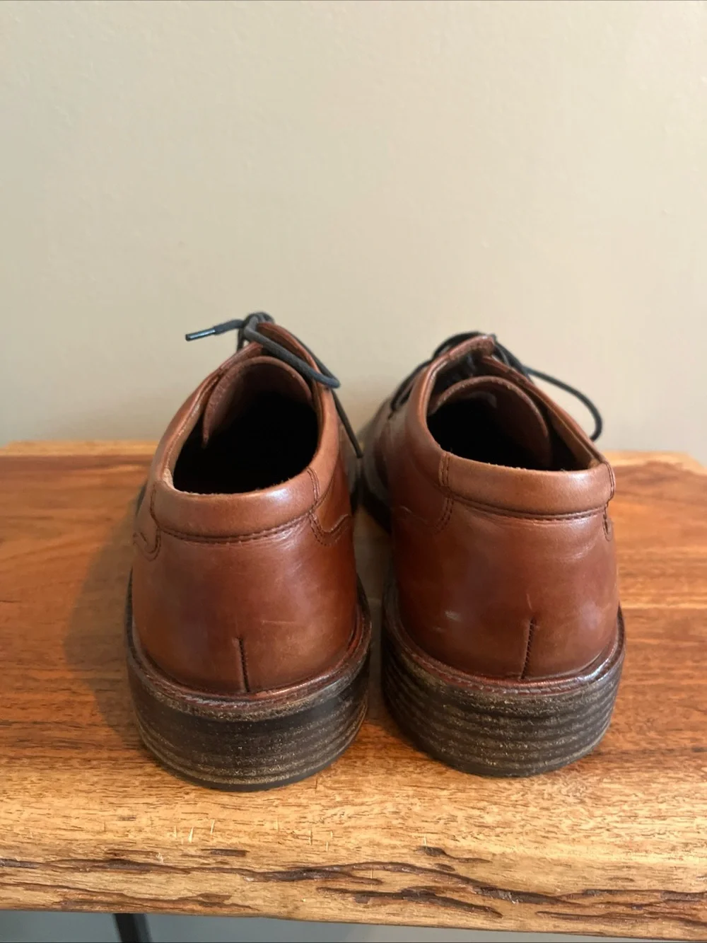 Men's Ecco City Lace Up Oxfords Leather Dress Shoes Size US 8 8.5 EUR 41